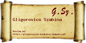 Gligorovics Szabina névjegykártya